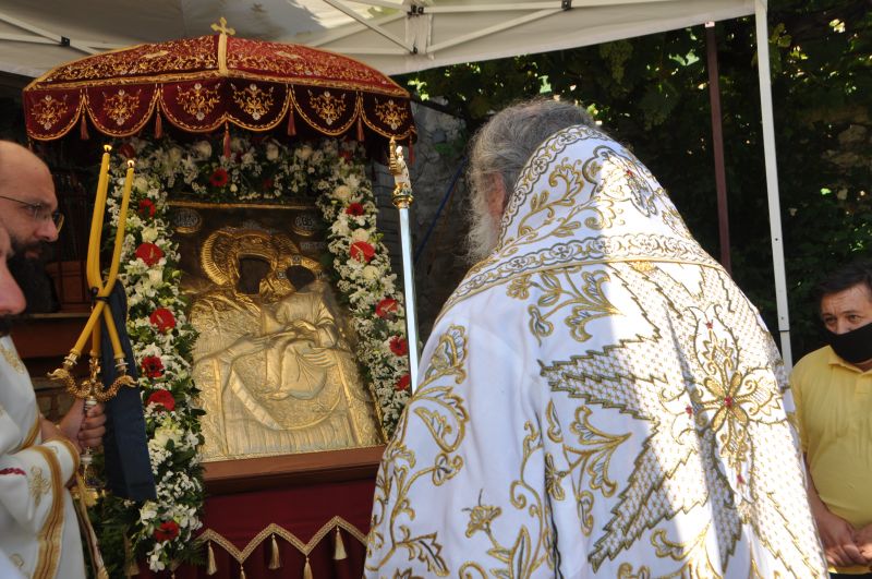 Πανήγυρις τῆς μεταστάσεως τῆς Ὑπεραγίας Θεοτόκου στήν Ἱερά Μονή Εἰκοσιφοινίσσης - 2021